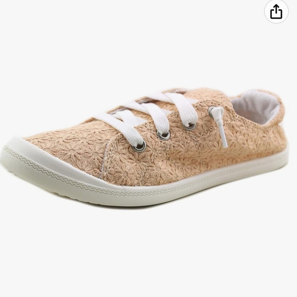 Not Rated Rayfield blush floral stitched pattern sneaker